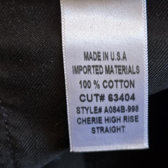 AGOLDE Jeans Womens 28 Black Cherie High Rise Straight Raw Hem Made USA Zip Fly - Picture 6 of 11